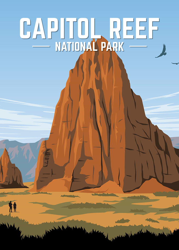 Capitol Reef National Park Vintage Poster
