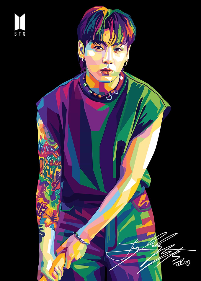 BTS Jungkook Pop Art Portrait