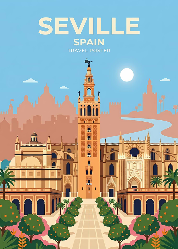Seville Spain Travel Poster