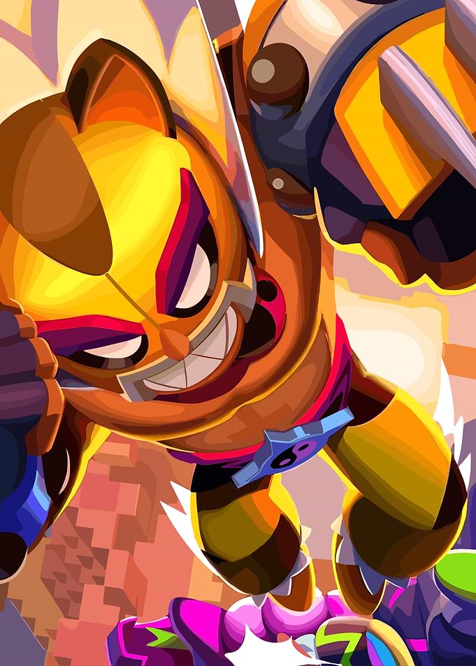 Brawl stars Aggressive Character in Action