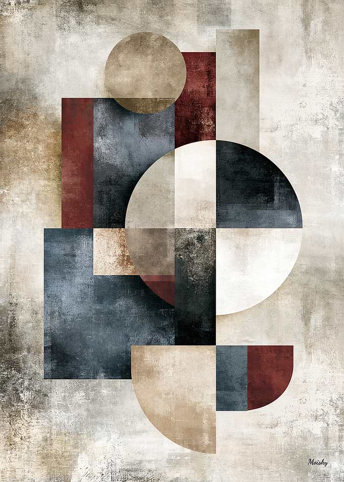 Wabi Sabi Japanese Geometry No. 06 – Quiet Luxury Zen Abstract Wall Art