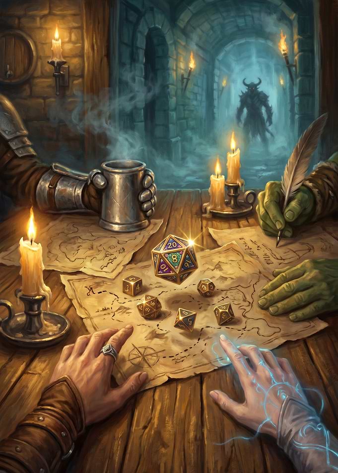 Fantasy Dungeons and Dragons Tabletop Game