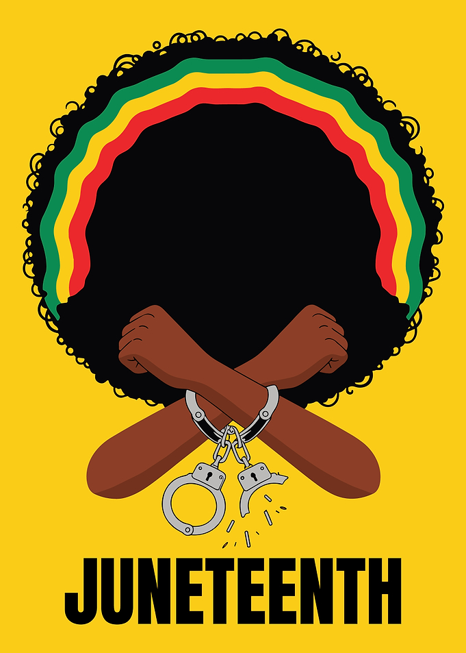 Juneteenth Celebration with Broken Handcuffs