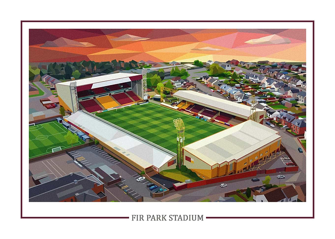 Fir Park Stadium Geometric Art