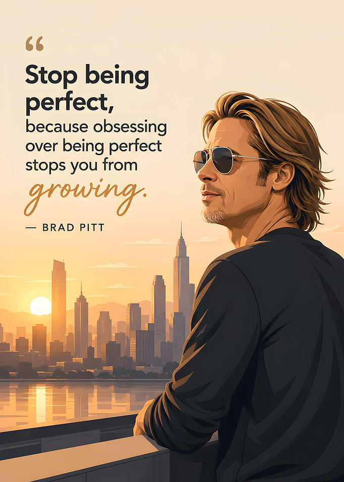 Brad Pitt quote about growth