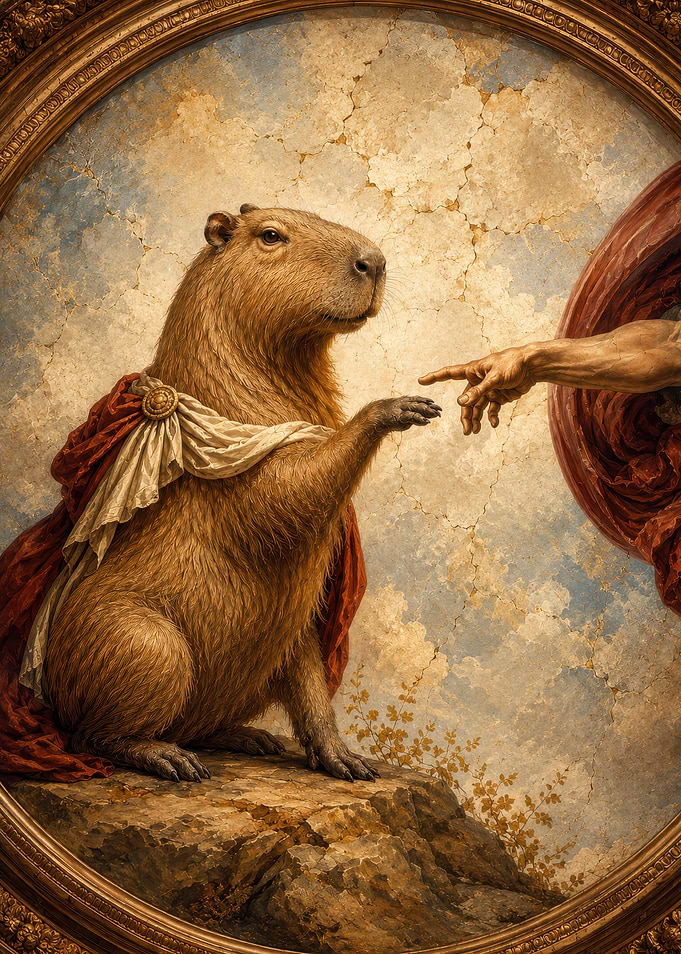 Capybara and God's Hand