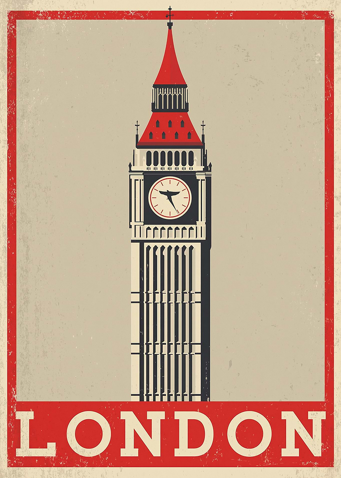 Big Ben London Travel Poster