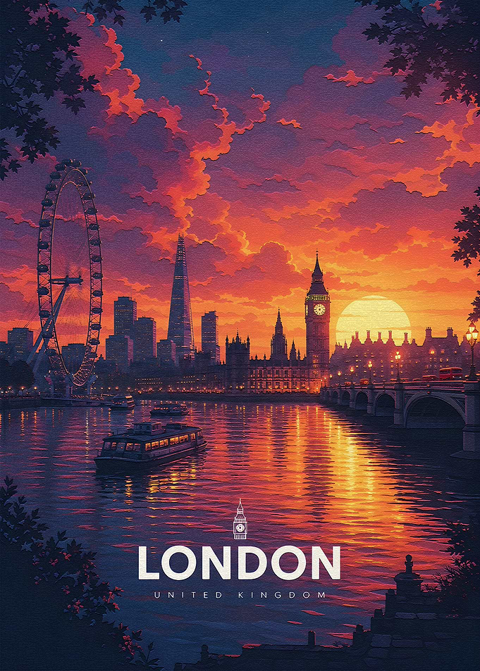 London Skyline at Sunset