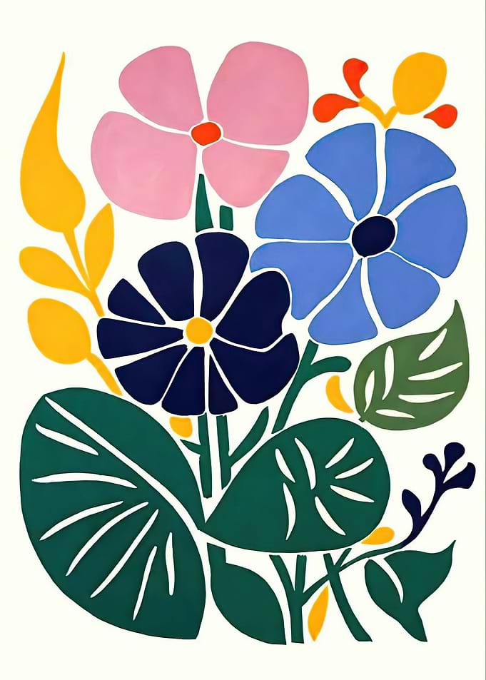 Colorful Abstract Floral Arrangement