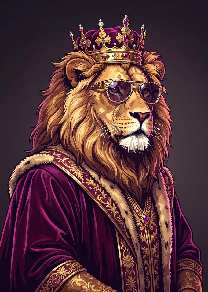 Lion King in Royal Attire