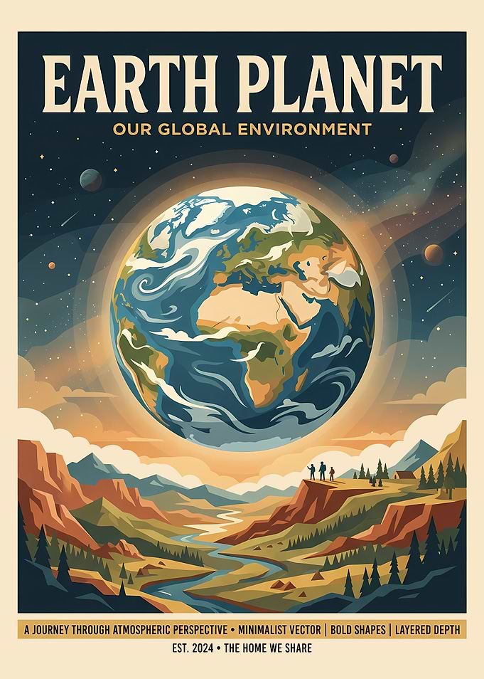 Earth Planet Our Global Environment Poster