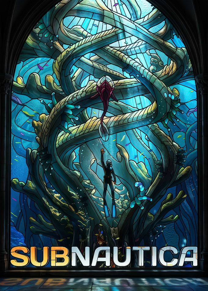 Subnautica Stained Glass Art