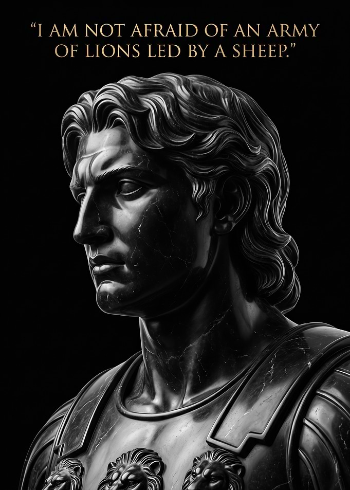 Alexander the Great Quote Bust