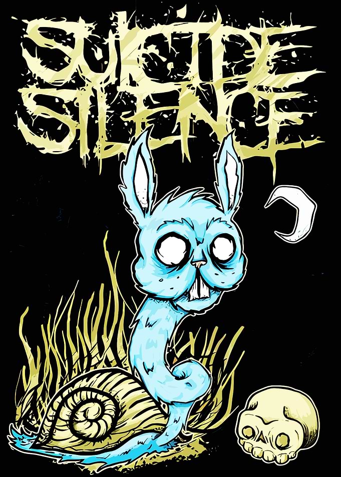 Suicide Silence Bunny Snail Skull Art