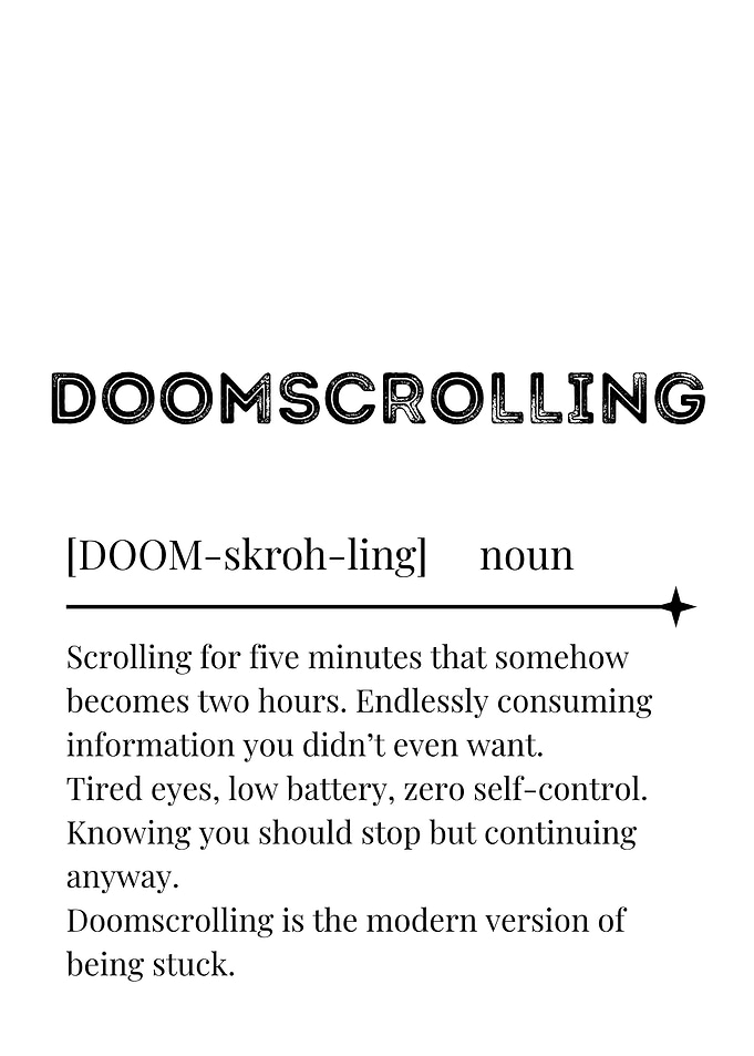Doomscrolling Definition Poster