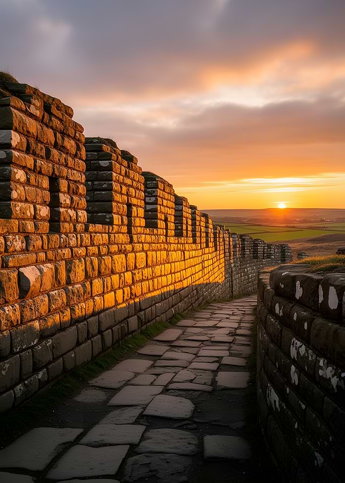 Hadrian's Wall at Sunset