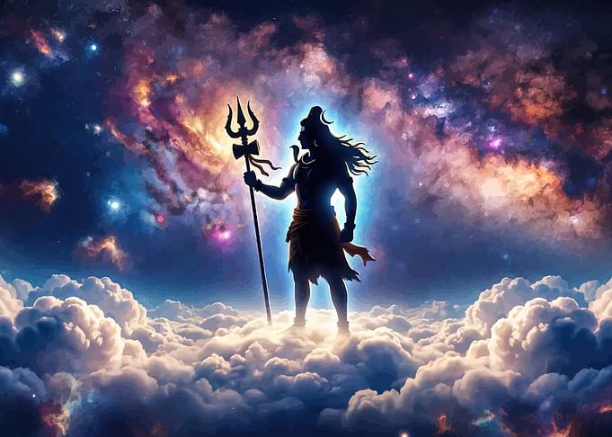 Lord Shiva in Cosmic Clouds