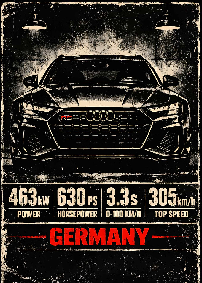 Audi RS Germany Car Poster