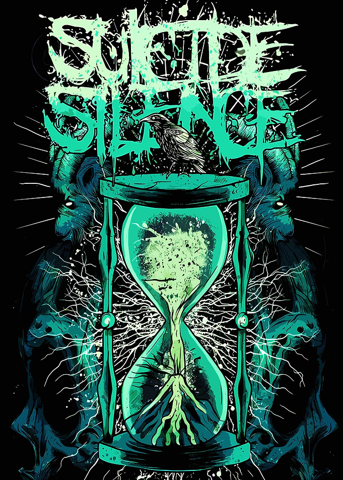 Suicide Silence Hourglass Raven Art