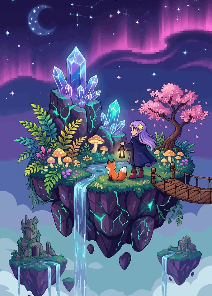 Floating Island Fantasy Landscape