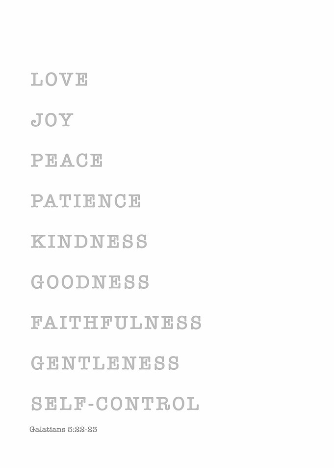 Fruits of the Spirit List