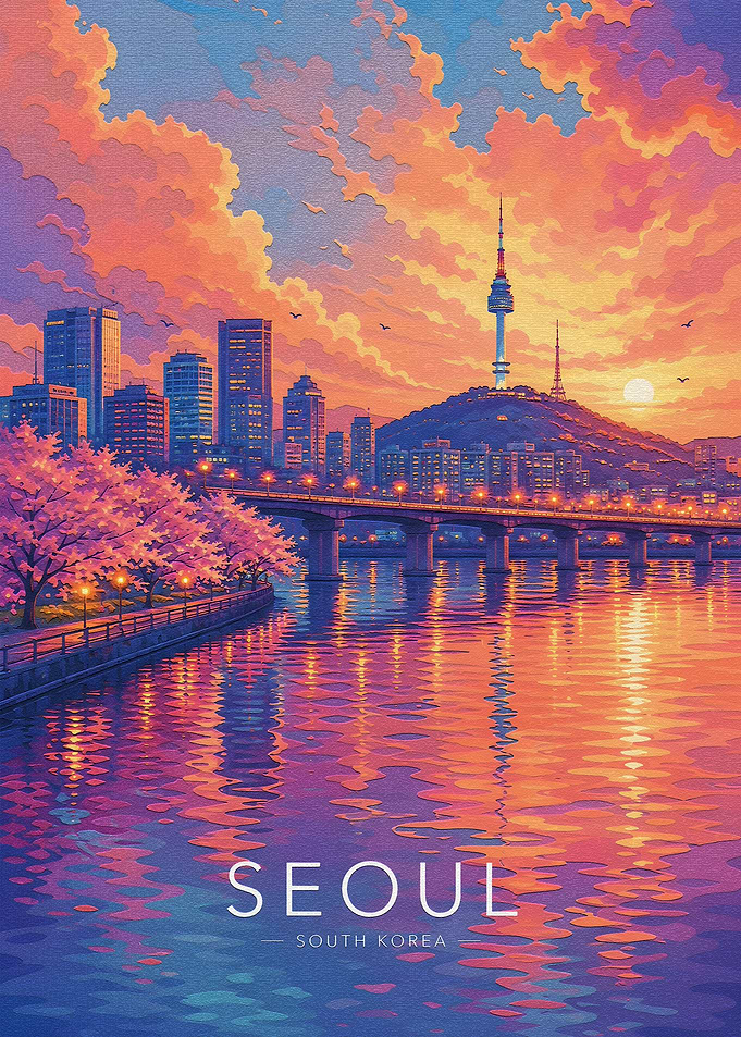 Seoul Cityscape at Sunset