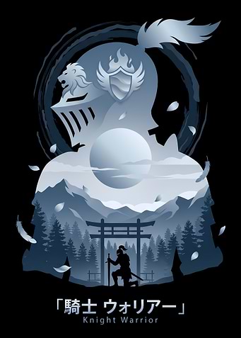 Knight Warrior Silhouette Art
