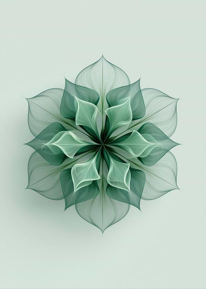 Green Floral Mandala