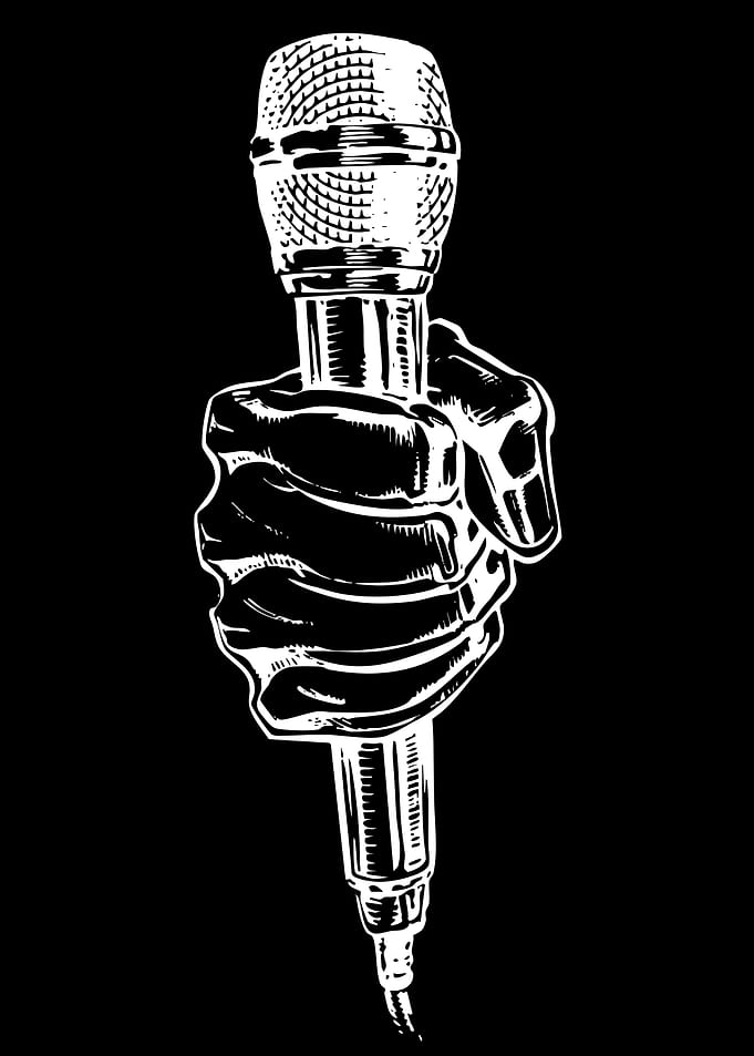 Hand Holding Microphone