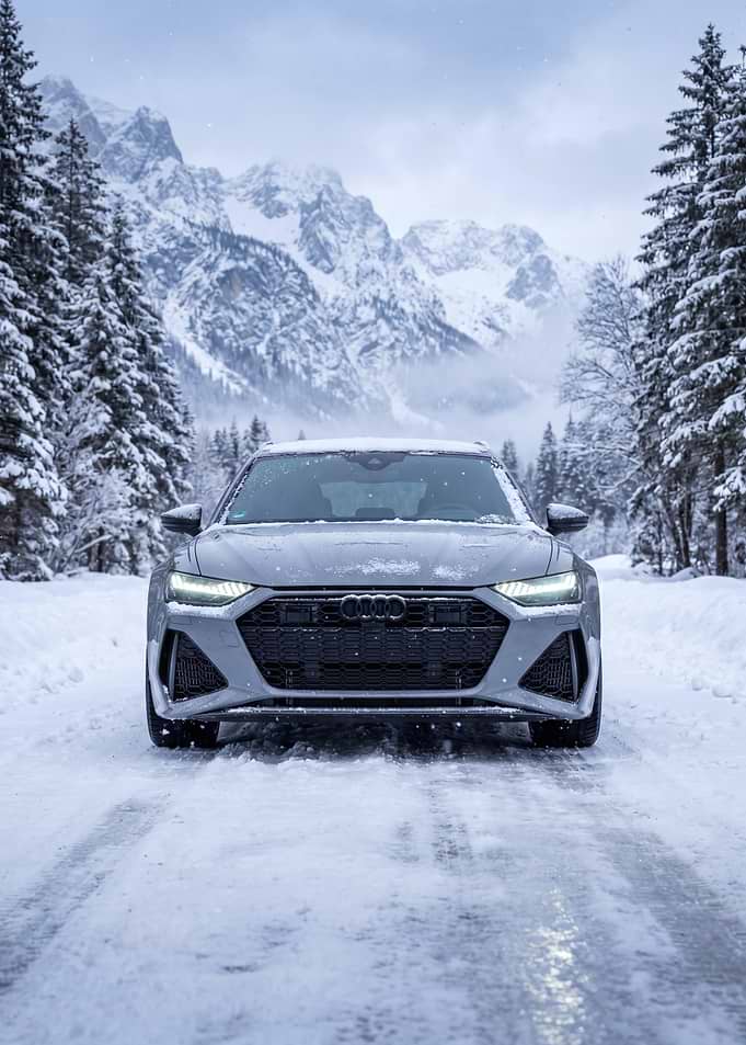 Audi RS6 Avant in Snowy Mountains
