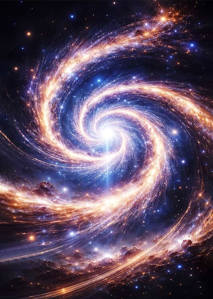 Swirling Galaxy with Bright Core