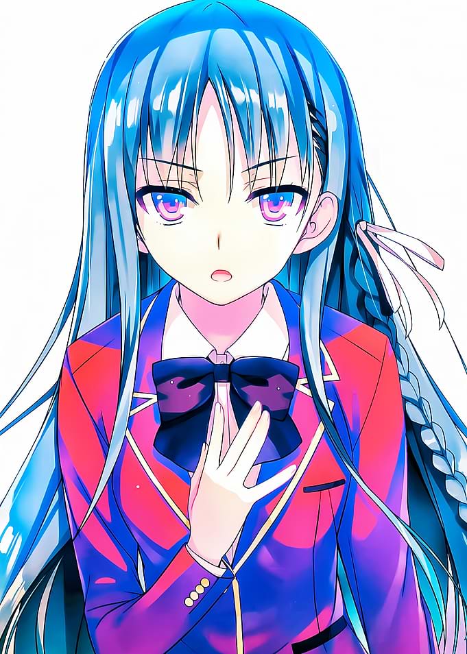 Anime Girl with Blue Hair