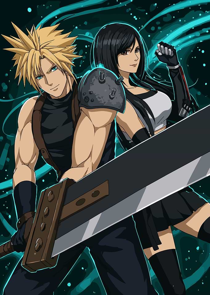 Cloud and Tifa from Final Fantasy VII