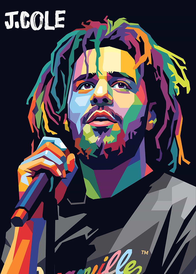 J. Cole Pop Art Portrait