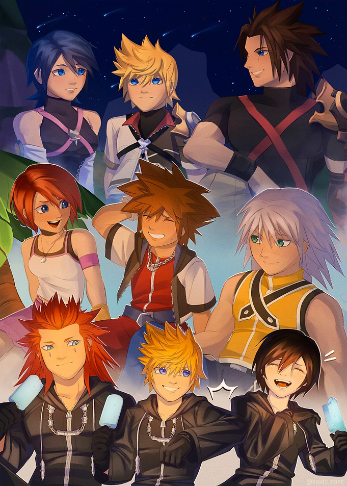 Kingdom Hearts Characters Enjoying a Night Out