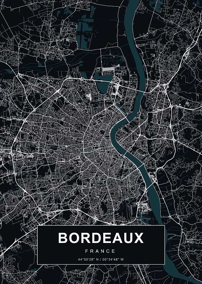 Bordeaux France Map