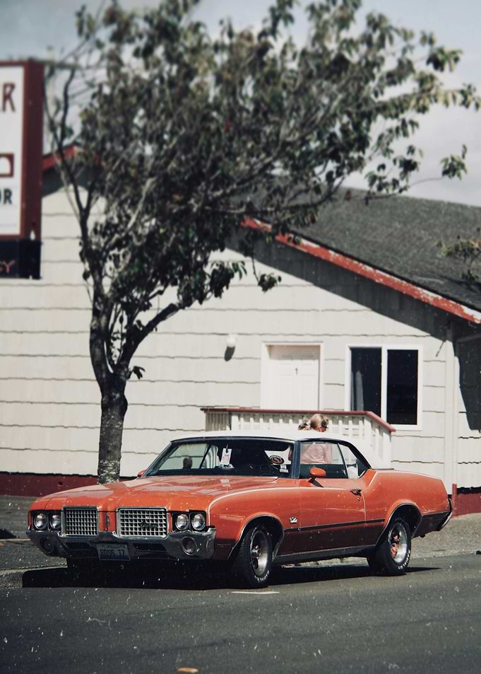 Vintage Orange Classic Car