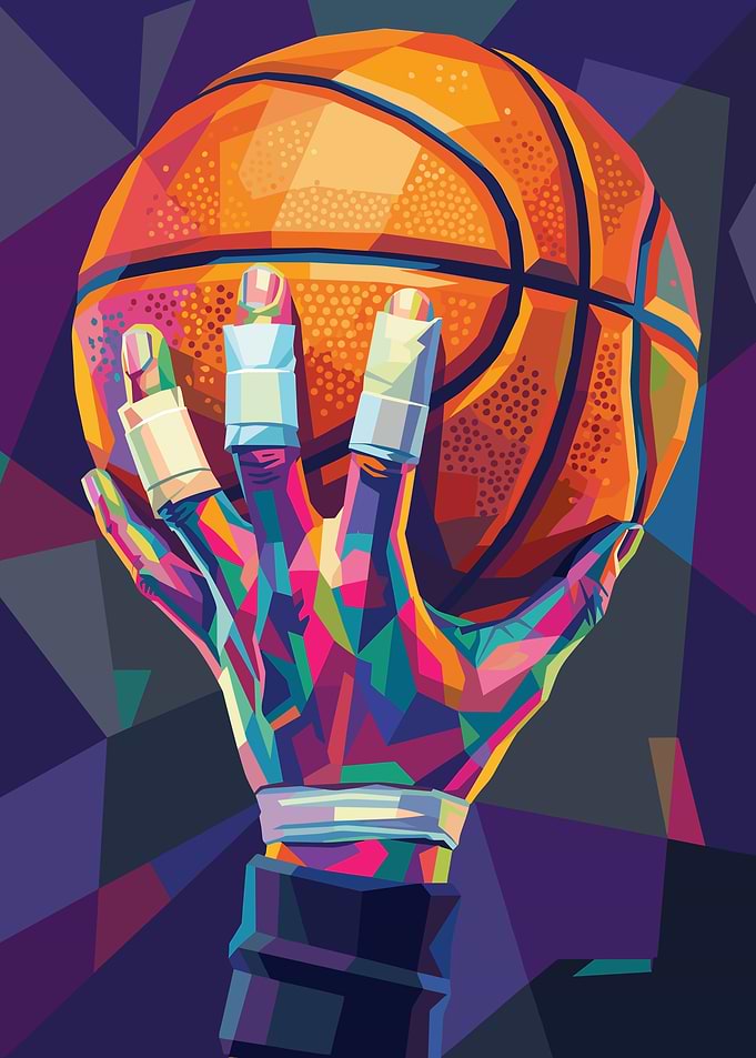 Pop Art Basketball Hand