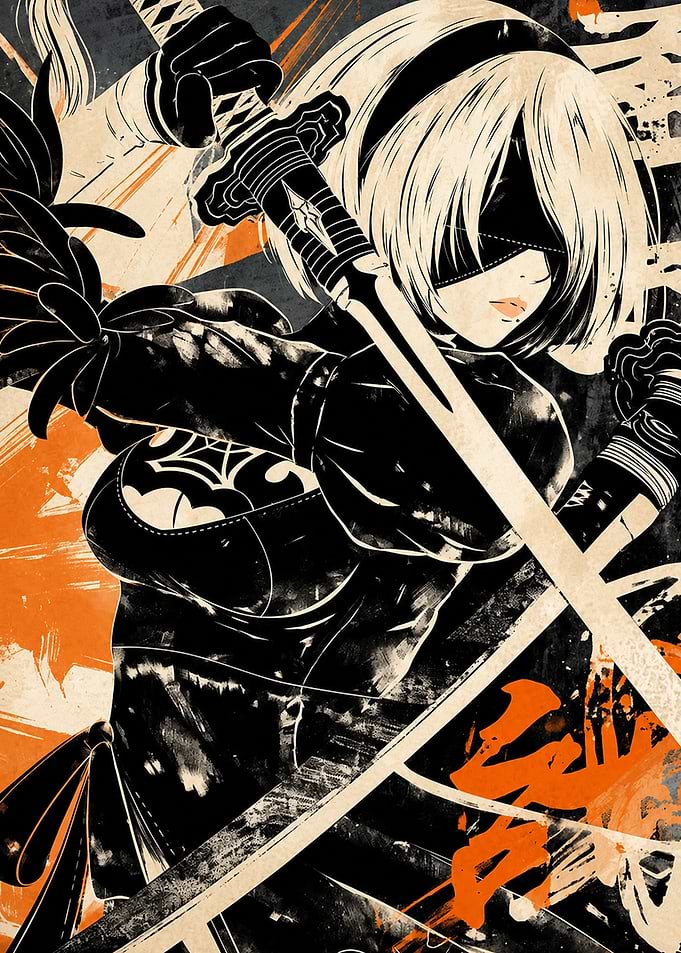 2B with Swords