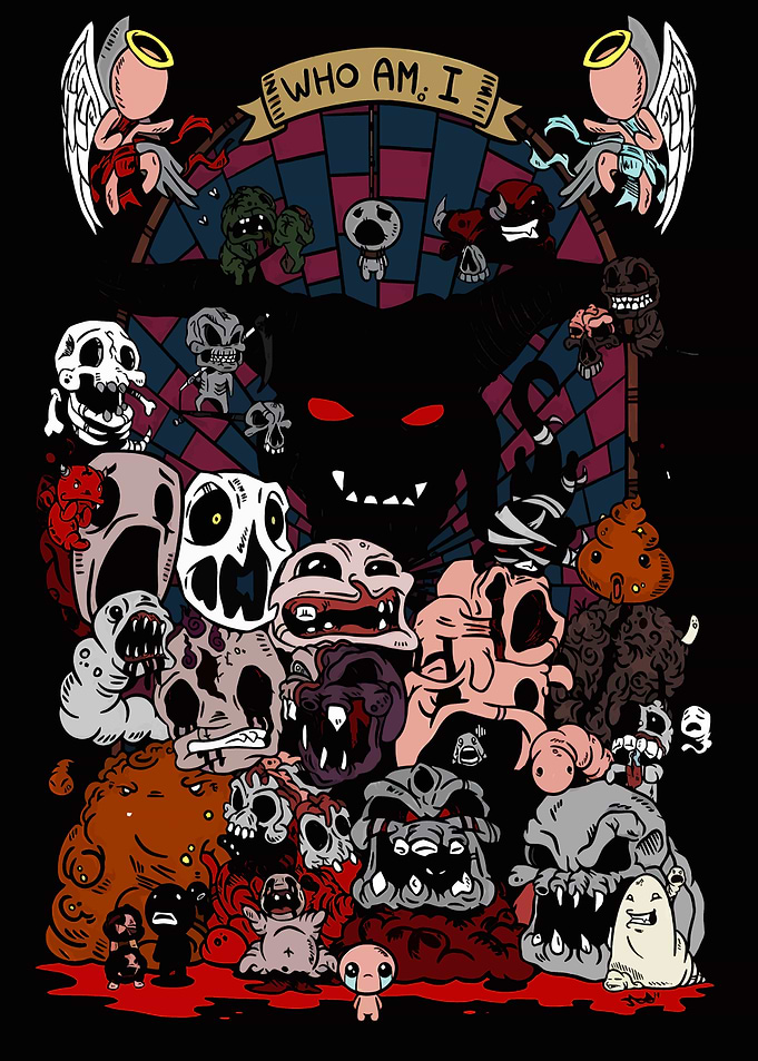 The Binding of Isaac Characters Collage