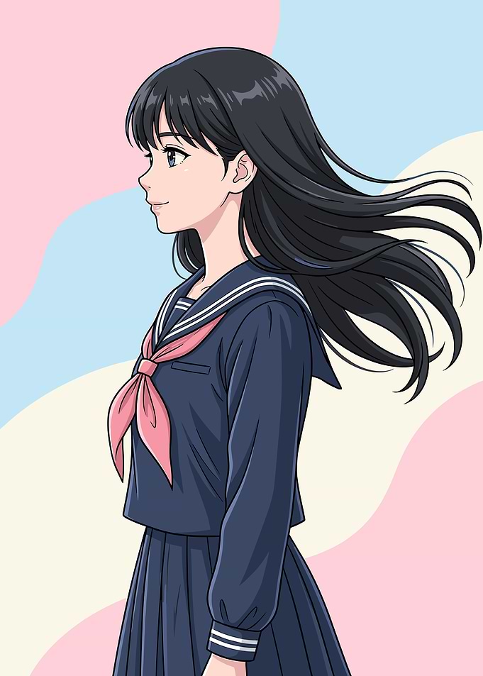 Anime Girl in School Uniform