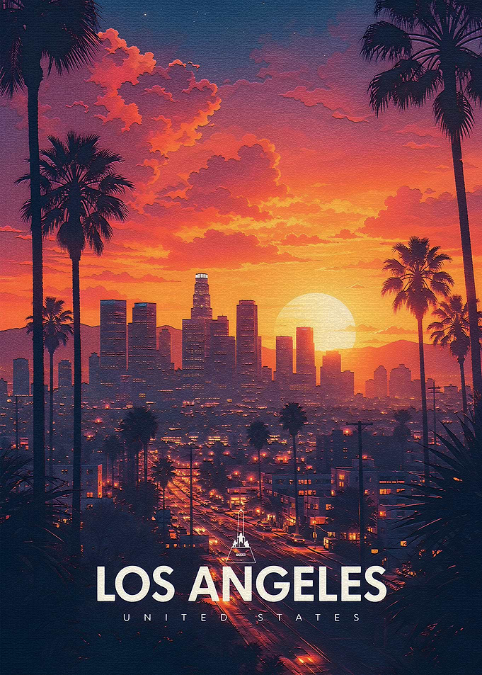Los Angeles Sunset Cityscape
