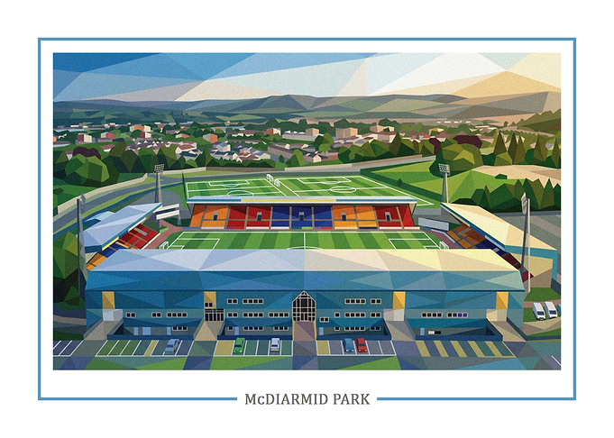 McDiarmid Park Stadium Illustration
