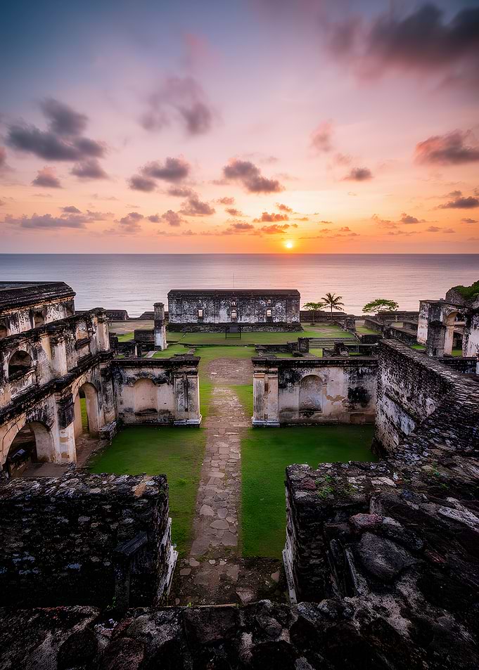 Ancient Ruins at Sunset