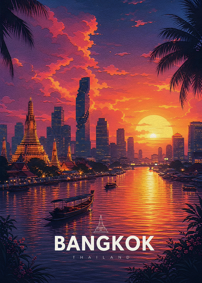 Bangkok Cityscape at Sunset