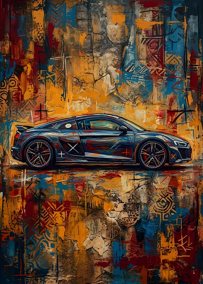 Audi R8 Abstract Graffiti Art