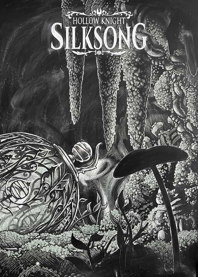 Hollow Knight Silksong Chalk Art