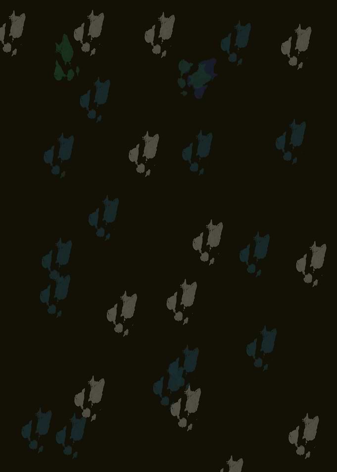 Abstract Paw Prints Pattern