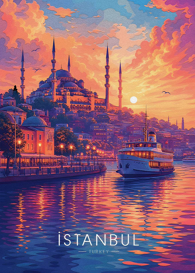 Istanbul Cityscape at Sunset