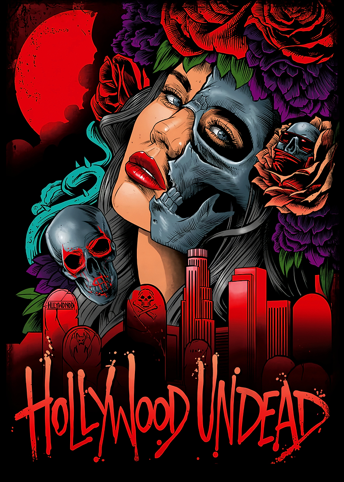 Hollywood Undead Skull Woman Art